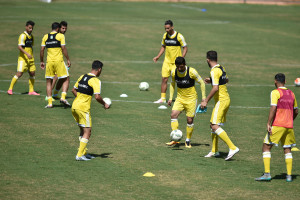 Seleção iraquiana de futebol masculino treinou nesta segunda-feira (1º) no Centro de Treinamento do Brasiliense.