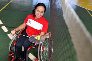 A atleta de parabadminton Daniele Souza frequenta o local desde 2012.