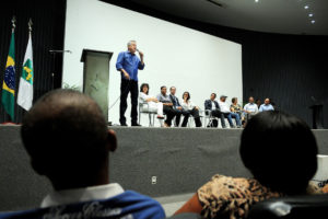 Governador Rollemberg durante o lançamento do edital da Central de Tratamento da Estrutural.