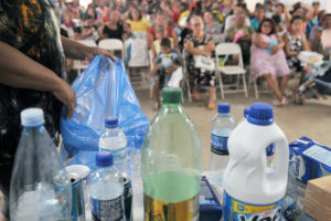 Integrantes do programa Agentes de Cidadania Ambiental, trabalhadores participaram de atividades que trataram de temas como logística reversa de embalagens e separação de resíduos.