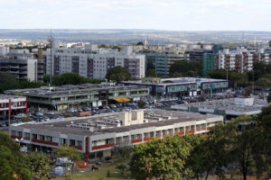 Vista de quadras comerciais e residenciais do Sudoeste