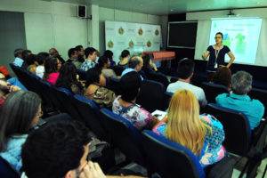 Palestra desta sexta-feira (2) para conscientizar sobre as formas de reprodução do Aedes aegypti teve como público representantes Consegs.