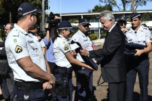 O governador Rodrigo Rollemberg fez a entrega de coletes balísticos a policiais militares.