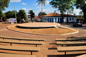 A praça Salviano Monteiro Guimarães, conhecida como Praça do Museu, no Centro Histórico