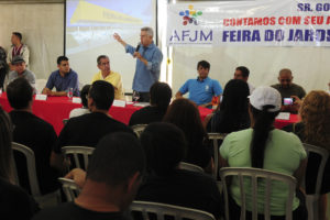 O governador Rollemberg durante a apresentação do projeto da Feira Permanente do Jardins Mangueiral.