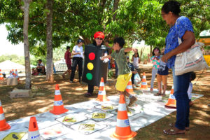 Entre a programação voltada ao público infantil nesta quinta-feira (12) estava a Transitolândia, projeto do DER-DF.