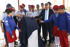 Colégio Militar Tiradentes terá capacidade para atender 1,5 mil alunos em tempo integral, mais que o dobro do público beneficiado atualmente. Governador Rollemberg inaugurou a pedra fundamental nesta terça (12).