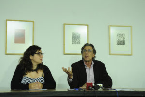 O secretário de Cultura, Guilherme Reis, e a subsecretária adjunta interina, Mariana Soares, apresentaram em entrevista coletiva nesta sexta-feira (8) as atrações para a festa de Réveillon 2018. Foto: Pedro Ventura/Agência Brasília