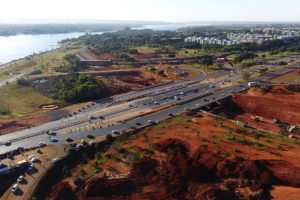 Obras do Trevo de Triagem Norte.