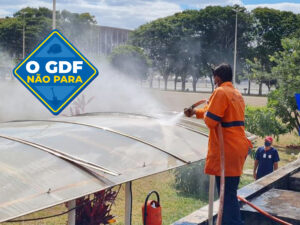 O prédio da Funarte passou por uma lavagem geral do edifício, das calçadas às paredes | Foto: Divulgação/GDF Presente